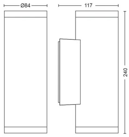 Philips 17463/30/P7 - LED RGBW Vonkajšie svietidlo Hue APPEAR 2xLED/8W/230V IP44