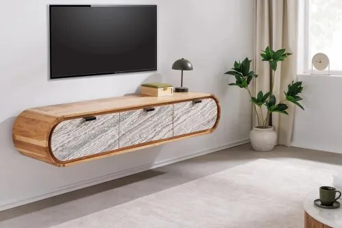TV-skrinka 47757 Organic 160cm Drevo Acacia - Komfort-nábytok