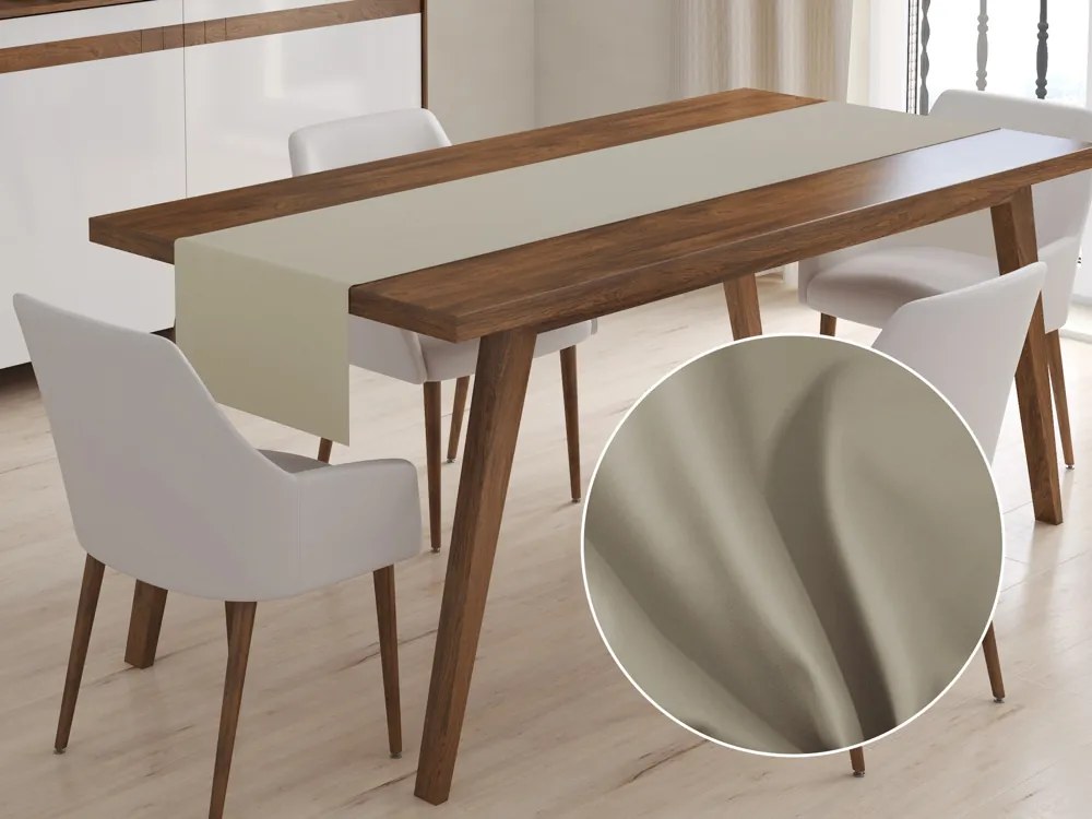 Biante Bavlnený saténový behúň na stôl ST-021 Latte 35x180 cm