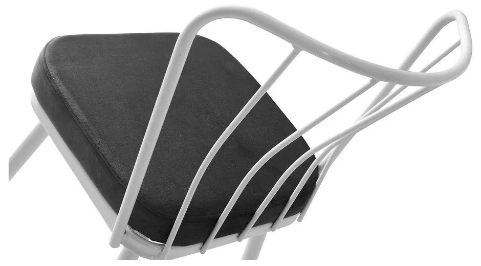 Bielo-čierne kovové jedálenské stoličky v súprave 2 ks Yildiz – Kalune Design