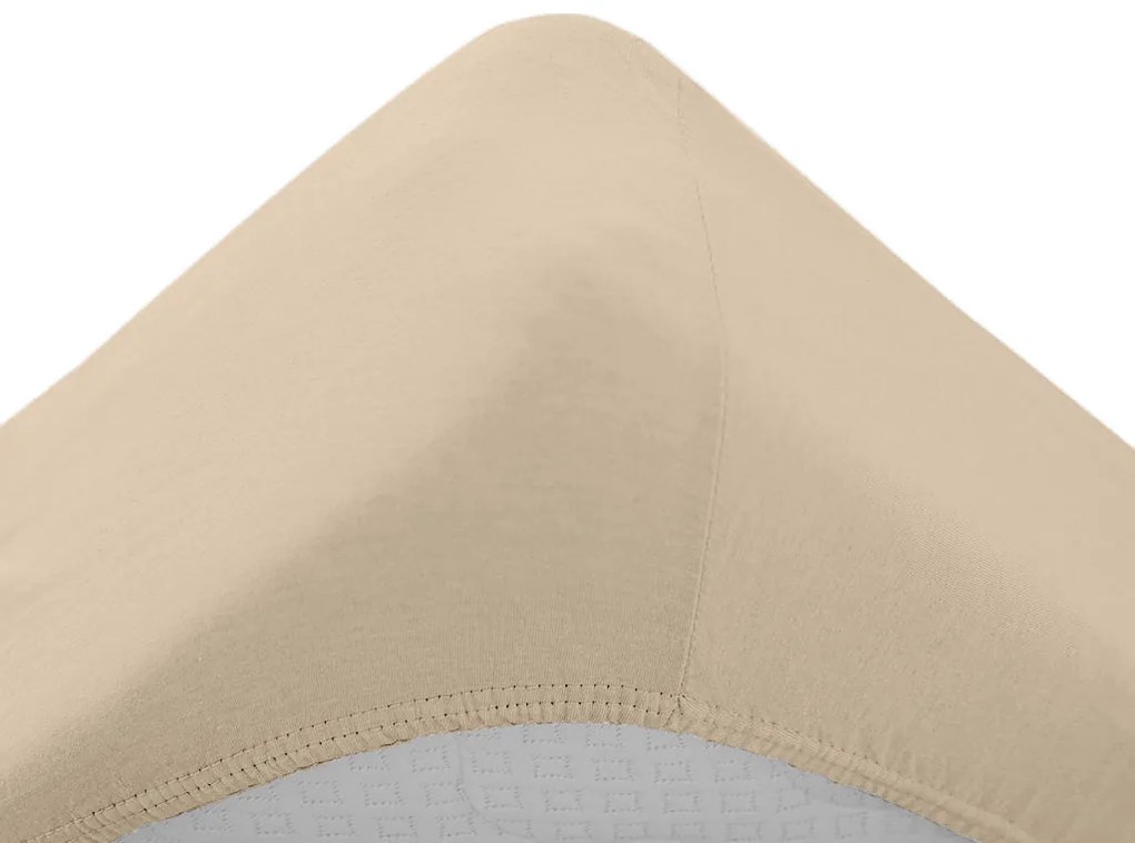 Jersey plachta do detskej postieľky svetlobéžová 70 x 140 cm