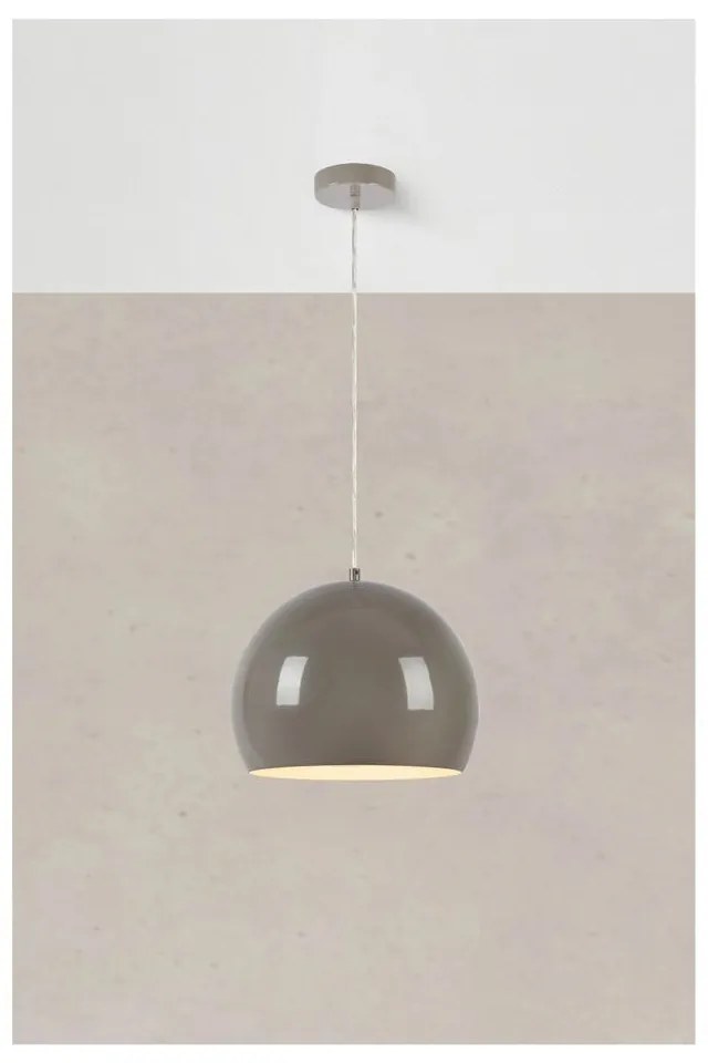 Sivobéžové závesné svietidlo s kovovým tienidlom ø 28 cm Pop – Markslöjd