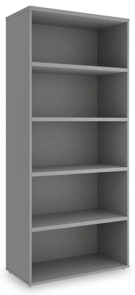 Vysoká skriňa SimpleOffice 80 x 40 x 180 cm, sivá