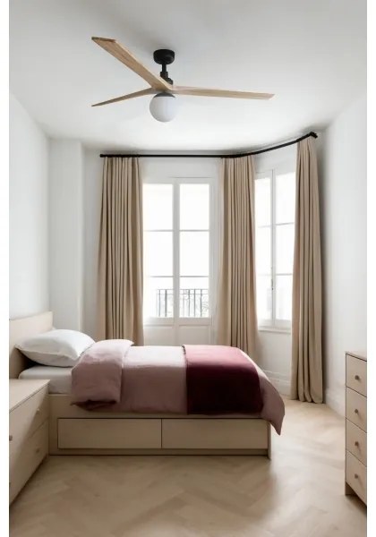 FARO 34282WT-11L-Str. ventilátor KLIML 1xE27/15W/230V borovica/čierna pr.150cm W