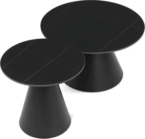 Autronic BONTEC Konferenčný stolík 70x70x41cm, keramika, mramor, CT-F4118 BK Farba: Béžová