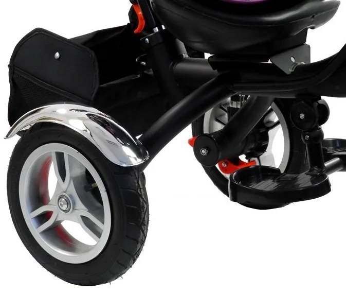 LEAN TOYS Detská Trojkolka PRO500 Strieborná čierny rám 2023
