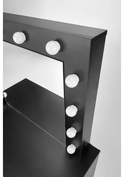 Toaletný stolík AMORIO čierny