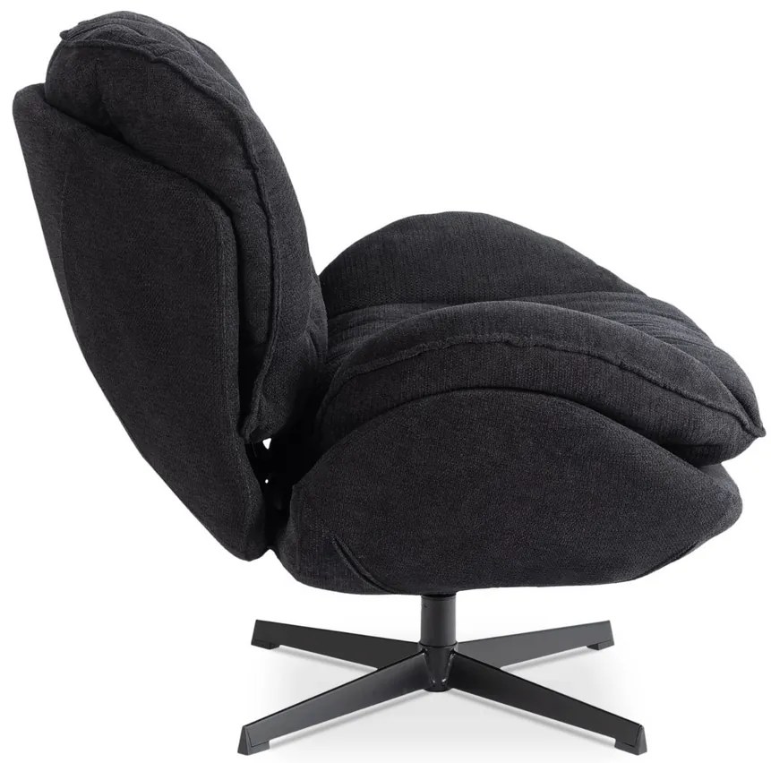 Relaxačné otočné kreslo DALILA čierne