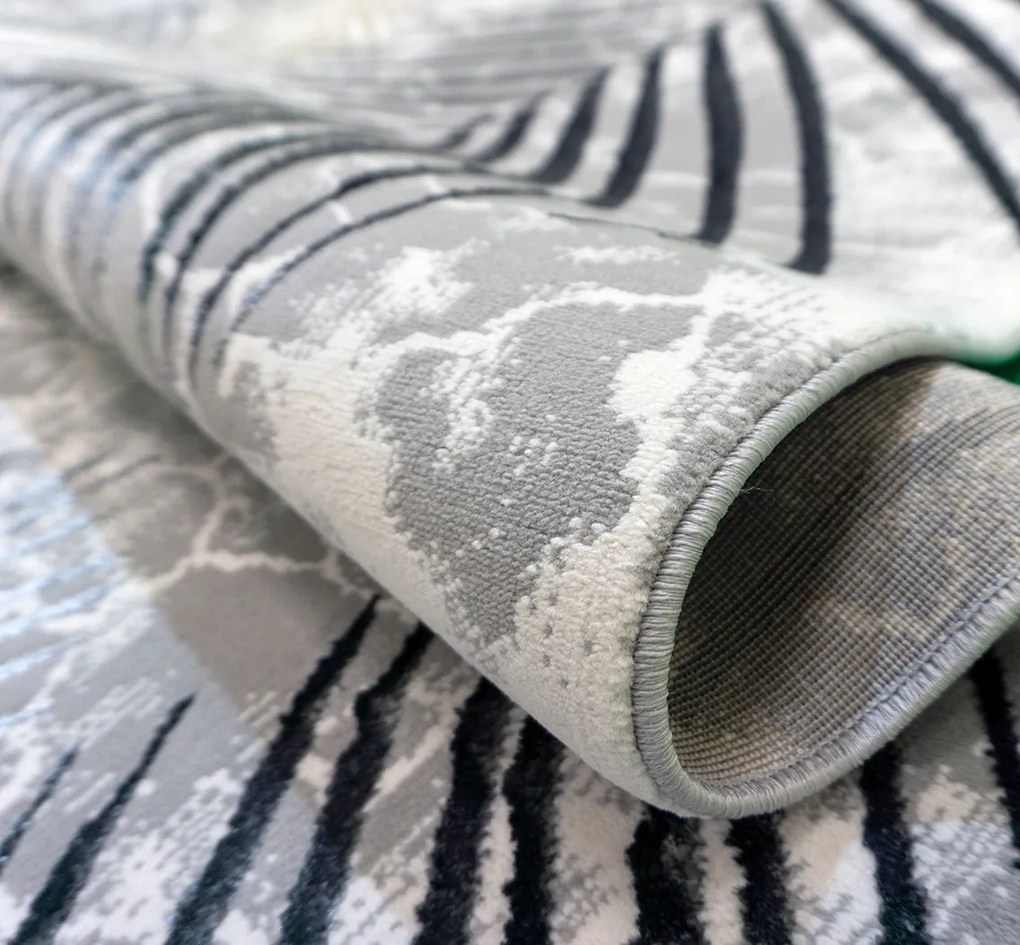 Koberec Esprit 3610 GREY – sivý obdĺžnikový koberec s vzorom Rozmer: 60x100 cm