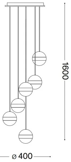 Ideal Lux - LED Luster na lanku GALAXY LED/58W/230V
