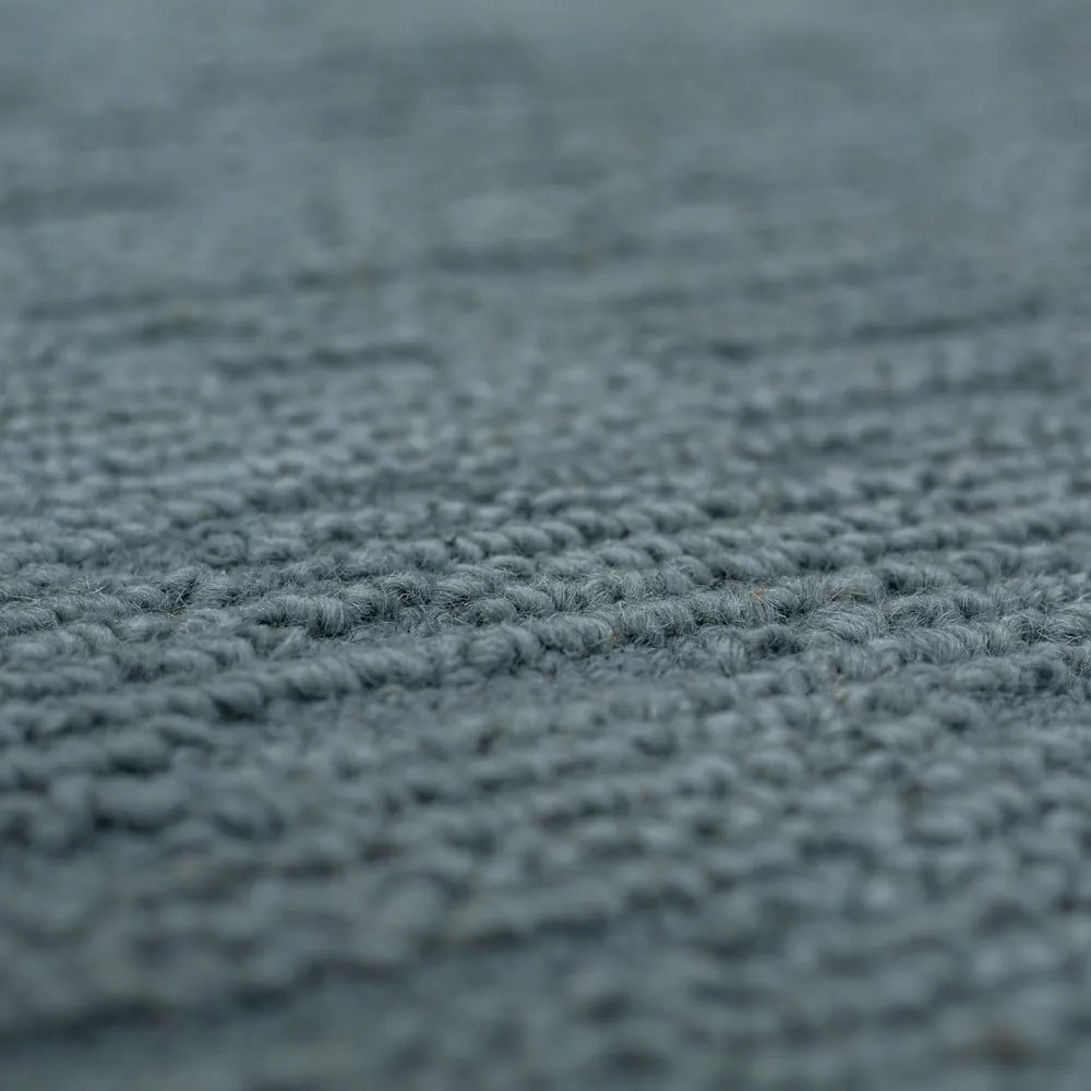 Sivomodrý ručne tkaný vlnený koberec 200x290 cm Harris Boucle – Flair Rugs