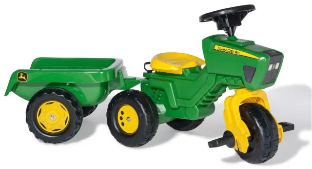 Šlapací traktor Rolly Toys John Deere trojkolesový s prívesom 052769