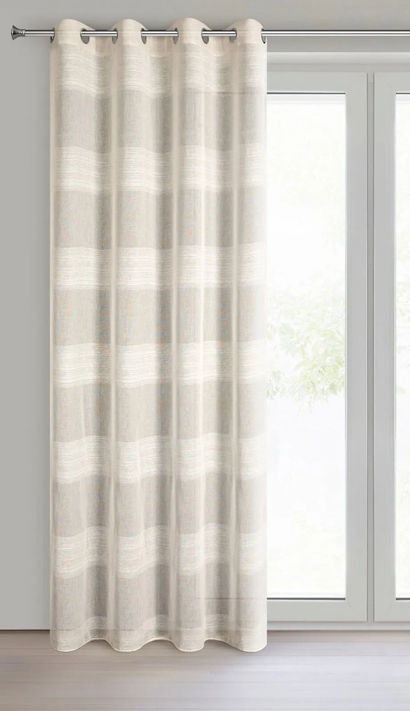 ZÁVES NA KRÚŽKOCH MARGARET 140X250 CM BÉŽOVÁ