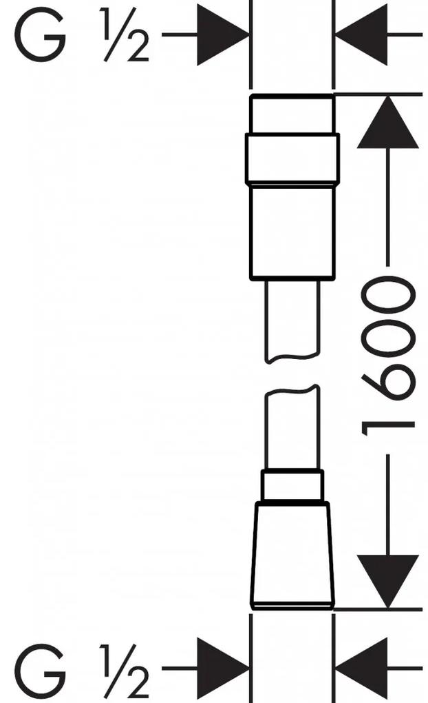Hansgrohe Isiflex - Sprchová hadica 1600 mm s reguláciou prietoku, chróm 28248000
