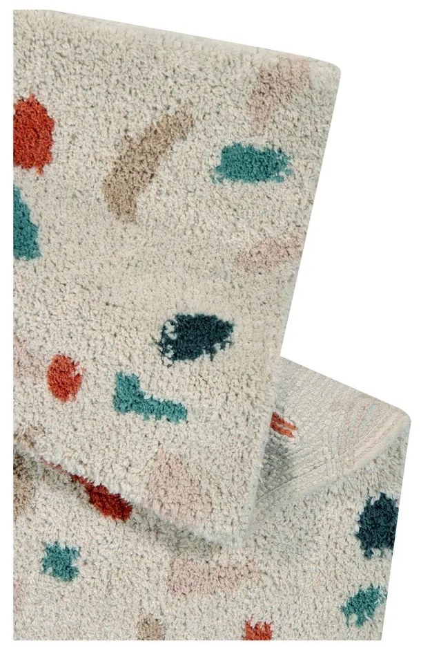 Krémový prateľný ručne tkaný bavlnený koberec 140x200 cm Terrazzo Marble – Lorena Canals