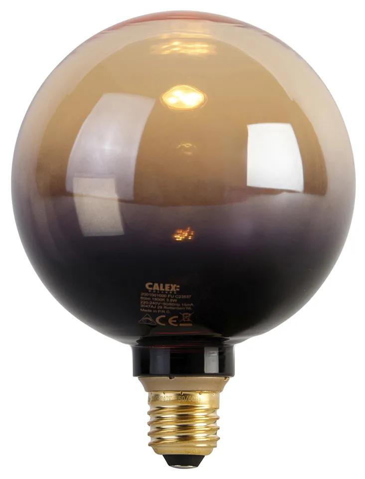 E27 stmievateľná LED lampa G125 čierna zlatá 3,5W 80lm 1800K