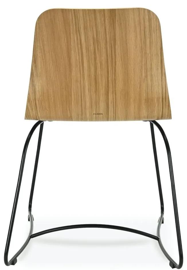 FAMEG Hips - AM-1802 - jedálenská stolička Farba dreva: buk štandard, Čalúnenie: koža L2