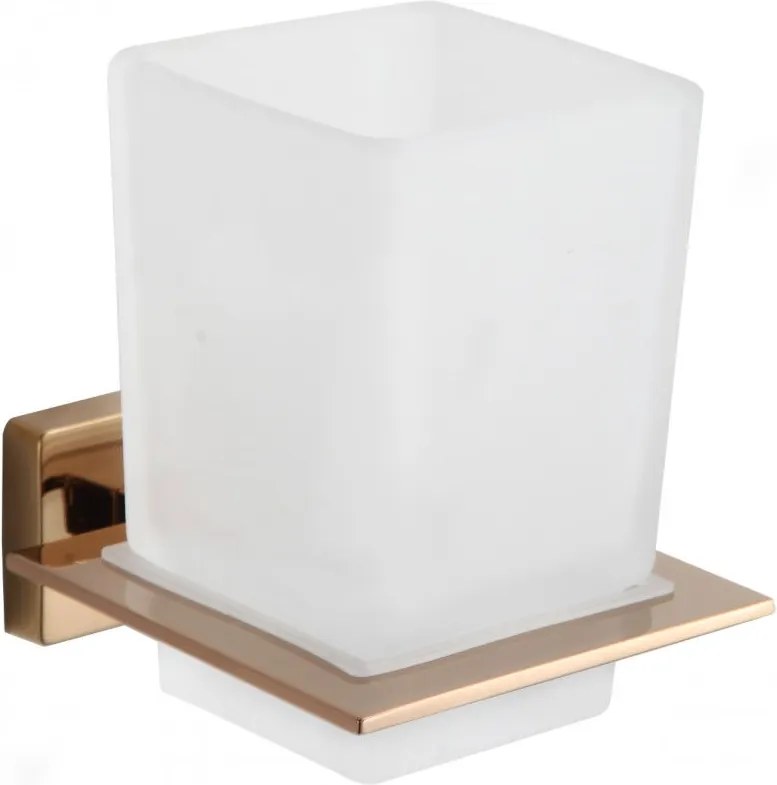 Mexen Arno pohár na zubné kefky, zlatoružová - 7020738-60