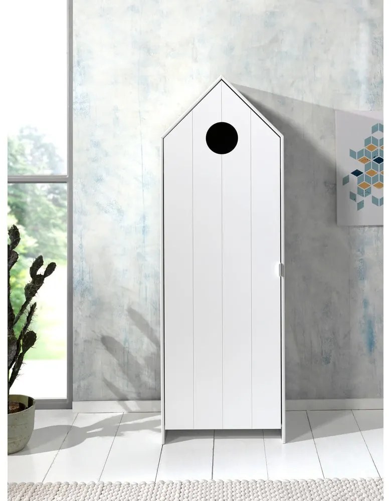 Biela otvorená detská šatníková skriňa 173x171,5 cm CASAMI – Vipack