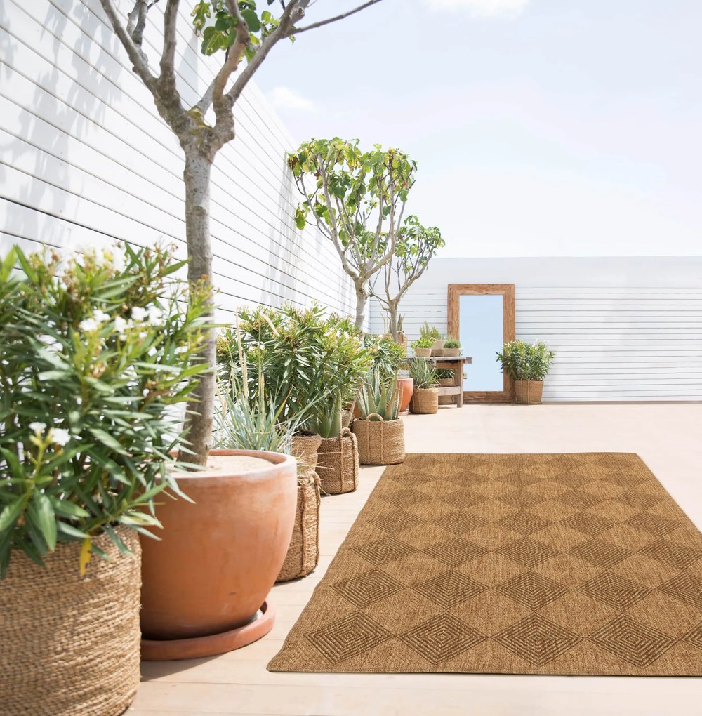 Kusový koberec Jack 28811-077 - na von aj na doma, 80x150, hnedá, chodba / predsieň, Balta