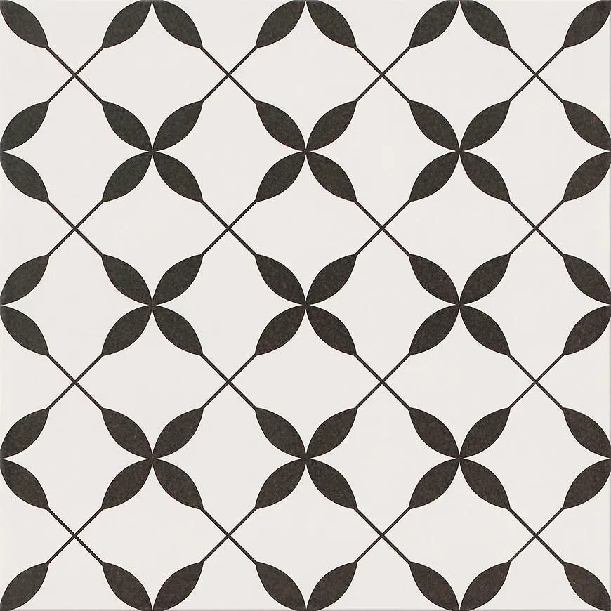 Gresová dlažba Patchwork Clover Black Pattern 29,8/29,8