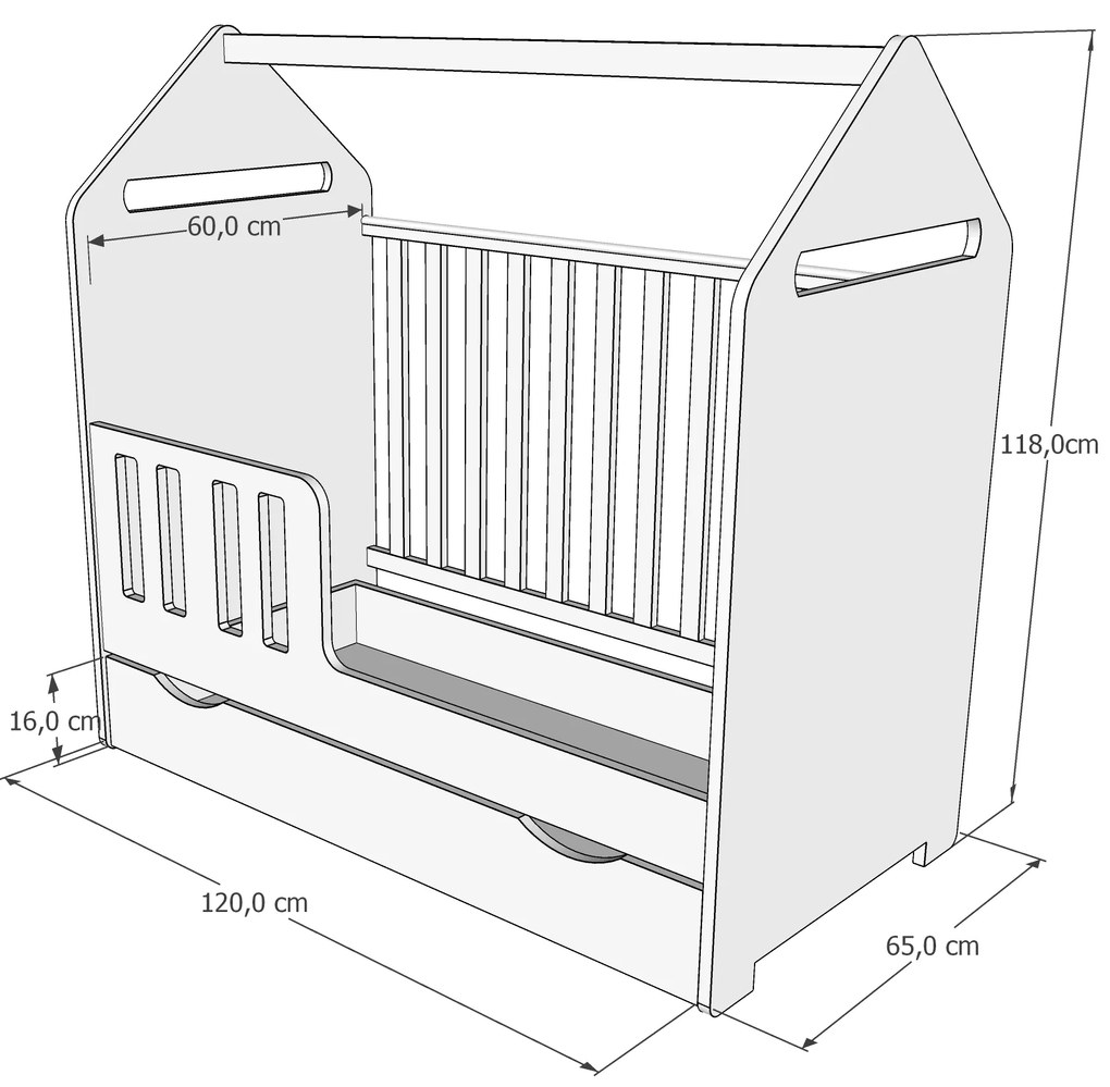 Detská postieľka HOUSE