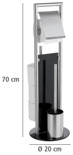 WENKO 24981800 - WC súprava RAVINA 20x70 cm nerezová oceľ/strieborná