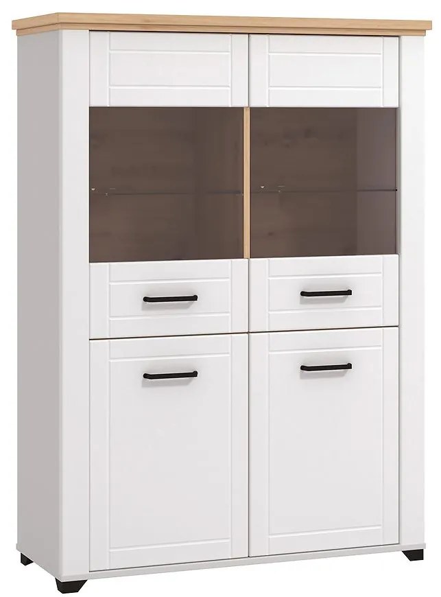 Vitrína Valencia 2k Artisan/Biela 11011377