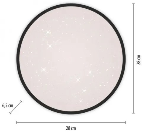 JUST LIGHT. 14293-18 - LED Stmievateľné stropné svietidlo KYLE LED/10W/230V čierna