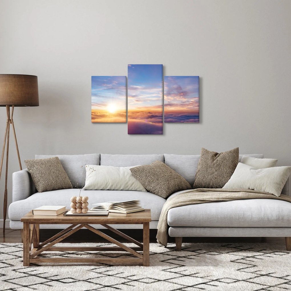 Obraz - Západ slnka nad mrakmi (90x60 cm)