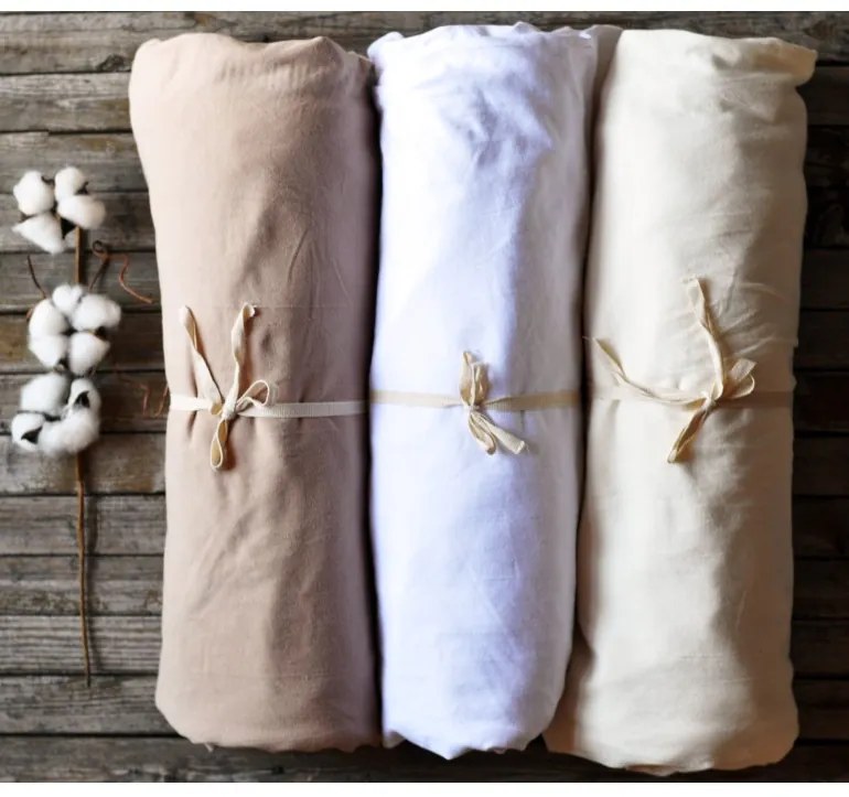 Plachta posteľná prírodná superstretch EMI, Plachta 90 (100)x200