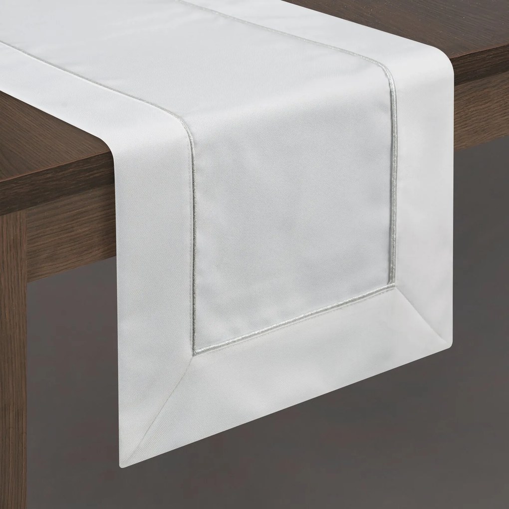 OBRUS MADELE 40X140 CM BIELY