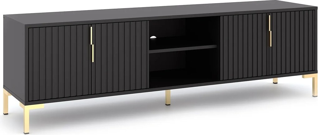 TV stolek Flinn 165 cm černý/zlatý
