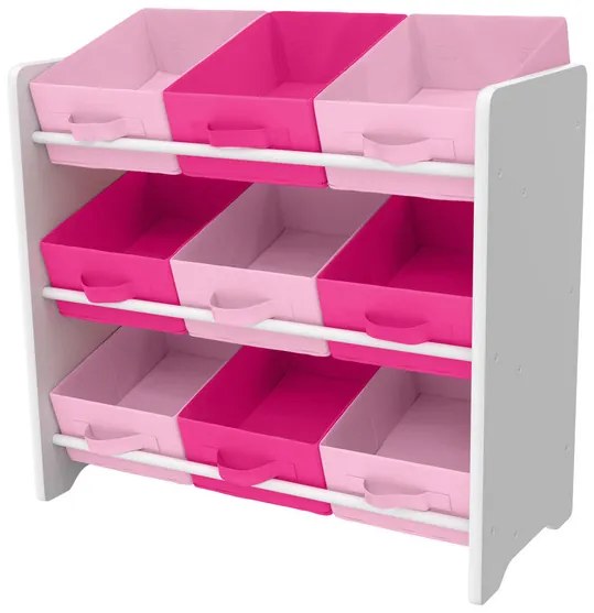 LIVARNO home Skladovací regál s 9 textilnými boxami (dievča) (100351417)