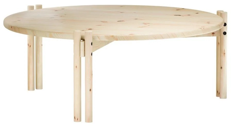 Okrúhly konferenčný stolík z borovicového dreva v prírodnej farbe ø 80 cm Sticks – Karup Design