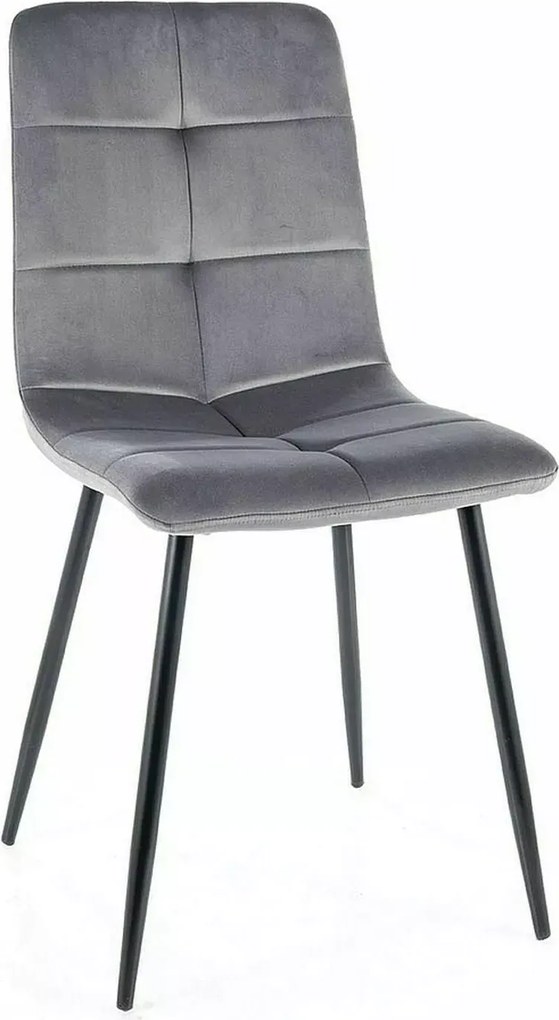 SI Ivo Velvet stolička sivý