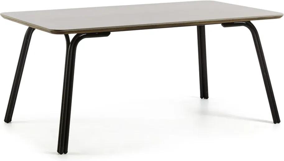 Sivý stôl La Forma Bernon, 180 x 100 cm