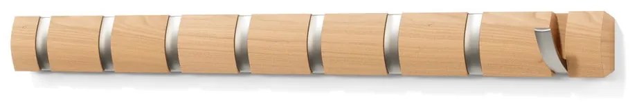 Nástenný vešiak z jaseňového dreva v prírodnej farbe Flip - Umbra