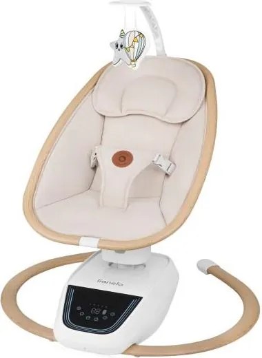 Lionelo - Detská hojdačka s melódiou OLIVIA Beige Natural + diaľkové ovládanie