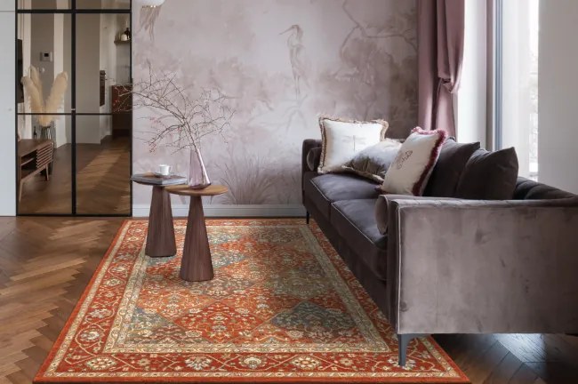 Koberec SOHO 477.27.LA301 OSTA geometrický naturálny terakotový / béžový