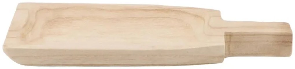 Prírodný drevený dekoračný podnos s rukoväťou Tippo - 32*15*4 cm
