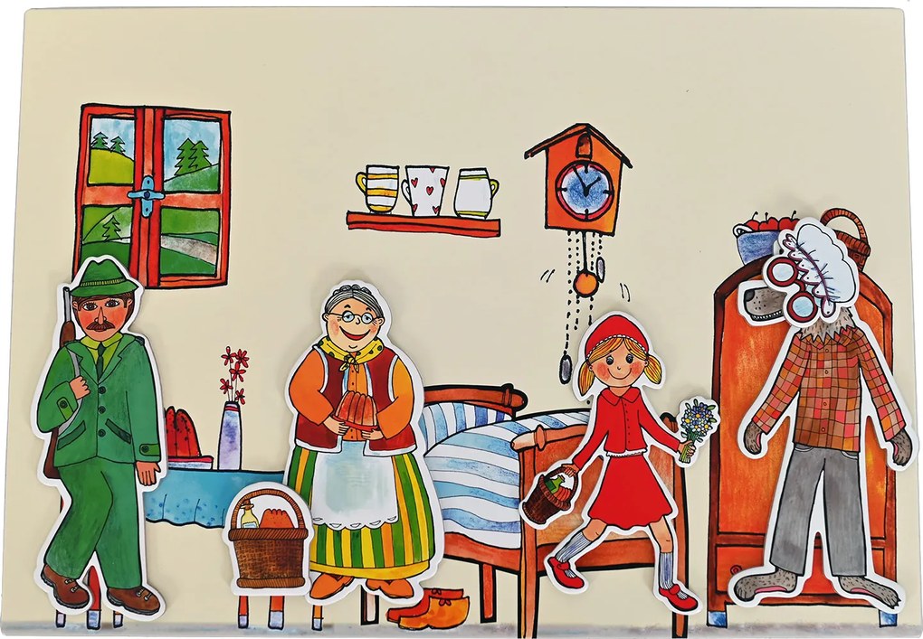 MARIONETINO Bábky a kulisy k rozprávke Červená Čiapočka
