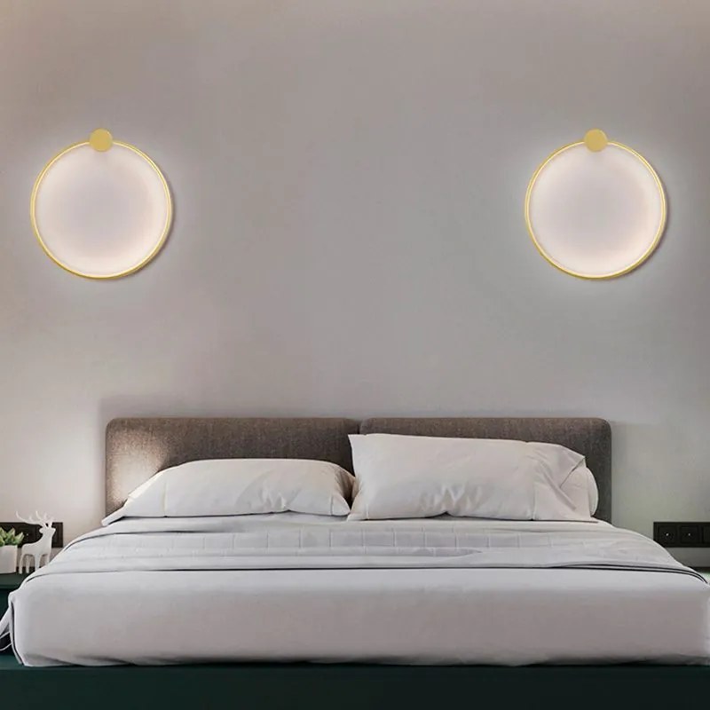 Toolight Toolight, LED nástenné svietidlo 40cm 17W APP1387-CW, zlatá lesklá, OSW-00911