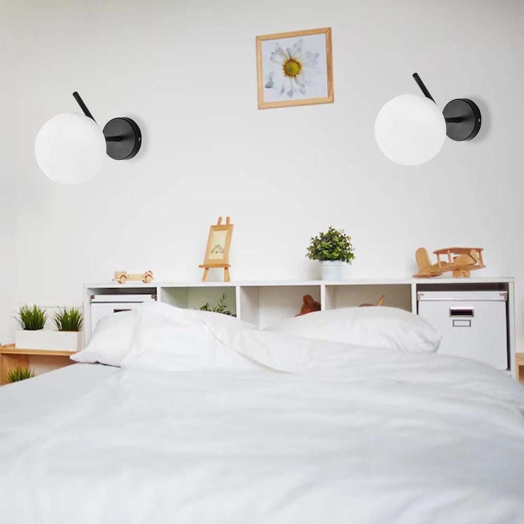 Toolight Toolight, nástenné svietidlo 1xE27, G099-1W, čierna, OSW-09724