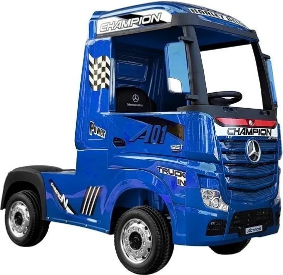 LEAN CARS Elektrické autíčko Mercedes Actros modré lakované MP4
