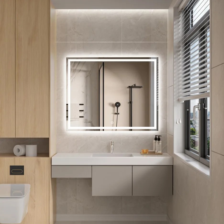 Erga Harper, LED zrkadlo 100x80cm, 2760 lm, 6500K, predné/zadné osvetlenie, ERG-V01-113-1080-00