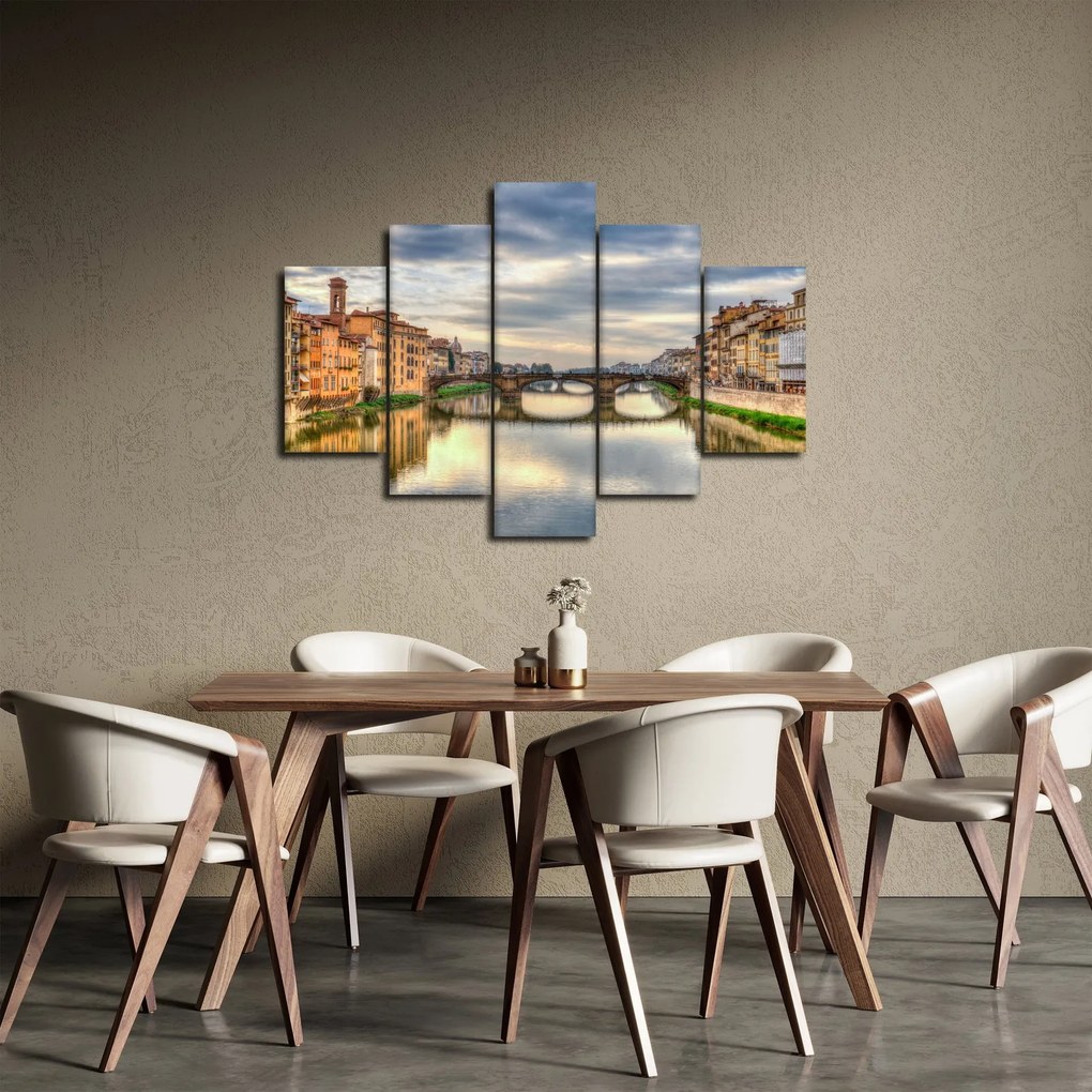 Obraz - Most cez rieku (150x105 cm)