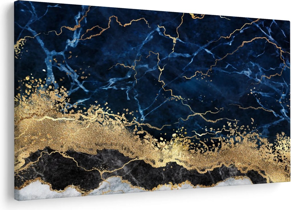 Obraz - Tmavo-modrý mramor (90x60 cm)