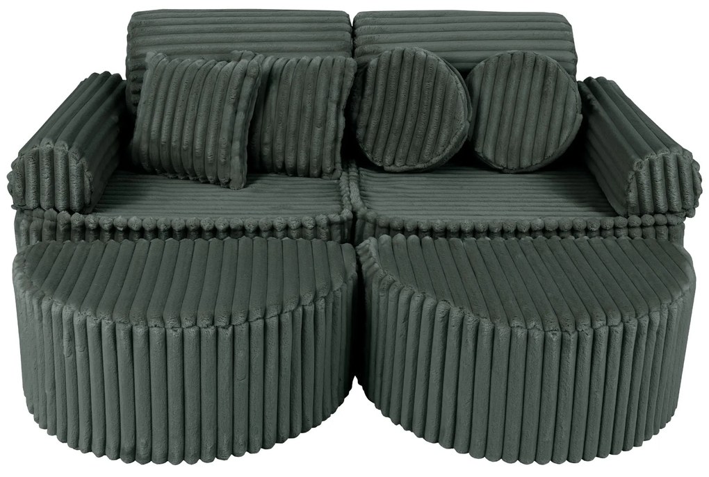 MeowBaby® Churros detská pohovka Max, Pine Forest Green