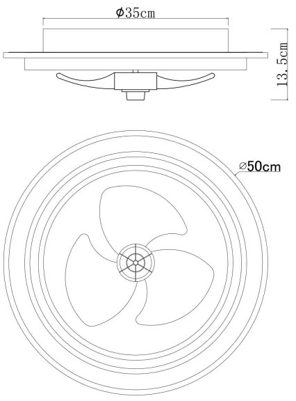 Globo 03655 - LED Stmievateľný stropný ventilátor BOZAN LED/32W/230V + DO